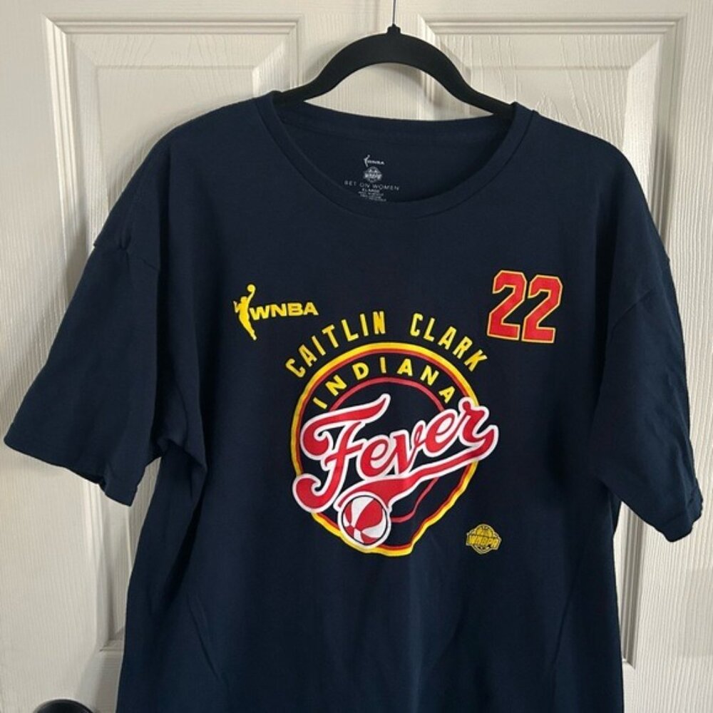 Caitlin Clark 22 WNBPA WNBA Bet on Women Indiana Fever T-Shirt - Picture 2 of 13